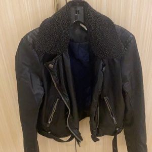 Black leather jacket